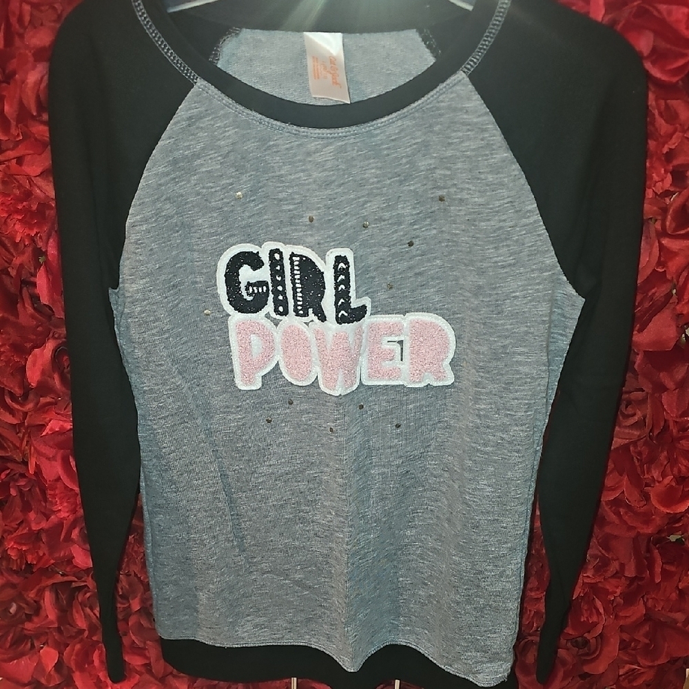 Cat & Jack Gray and Black Long Sleeve Tees